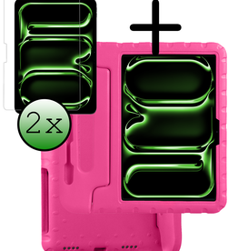 BASEY. BASEY. iPad Pro 2024 (11 inch) Kinderhoes Met 2x Screenprotector - Roze