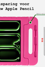 BASEY. iPad Pro 11 inch 2024 Hoes Kinder Hoesje Kids Case Cover Kids Proof Met 2x Screenprotector - iPad Pro 11 inch 2024 Kinder Hoes - Roze