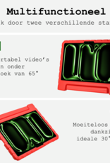 BASEY. iPad Pro 11 inch 2024 Hoes Kinder Hoesje Kids Case Cover Kids Proof Met 2x Screenprotector - iPad Pro 11 inch 2024 Kinder Hoes - Rood