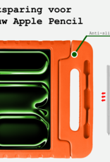 BASEY. iPad Pro 11 inch 2024 Hoes Kinder Hoesje Kids Case Cover Kids Proof Met 2x Screenprotector - iPad Pro 11 inch 2024 Kinder Hoes - Oranje