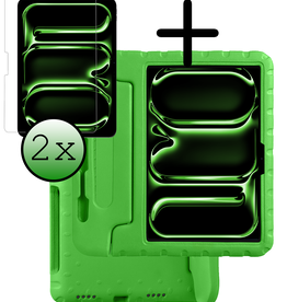 BASEY. BASEY. iPad Pro 2024 (11 inch) Kinderhoes Met 2x Screenprotector - Groen