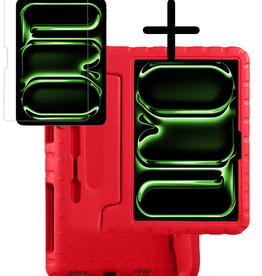 BASEY. BASEY. iPad Pro 2024 (11 inch) Kinderhoes Met Screenprotector - Rood