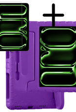 BASEY. iPad Pro 11 inch 2024 Hoes Kinder Hoesje Kids Case Cover Kids Proof Met Screenprotector - iPad Pro 11 inch 2024 Kinder Hoes - Paars