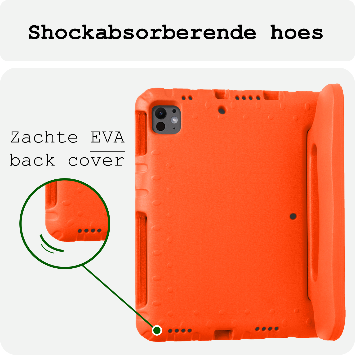 BASEY. iPad Pro 11 inch 2024 Hoes Kinder Hoesje Kids Case Cover Kids Proof Met Screenprotector - iPad Pro 11 inch 2024 Kinder Hoes - Oranje