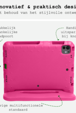 BASEY. iPad Pro 11 inch 2024 Hoes Kinder Hoesje Kids Case Cover Kids Proof - iPad Pro 11 inch 2024 Kinder Hoes - Roze