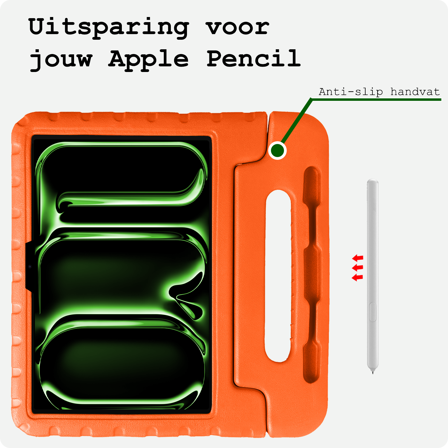 BASEY. iPad Pro 11 inch 2024 Hoes Kinder Hoesje Kids Case Cover Kids Proof - iPad Pro 11 inch 2024 Kinder Hoes - Oranje