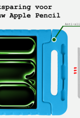 BASEY. iPad Pro 11 inch 2024 Hoes Kinder Hoesje Kids Case Cover Kids Proof - iPad Pro 11 inch 2024 Kinder Hoes - Licht Blauw