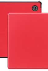 BASEY. Hoes Geschikt voor Kobo Libra Colour Hoesje Bookcase Cover Hoes - Hoesje Geschikt voor Kobo Libra Colour Hoes Cover Case - Rood
