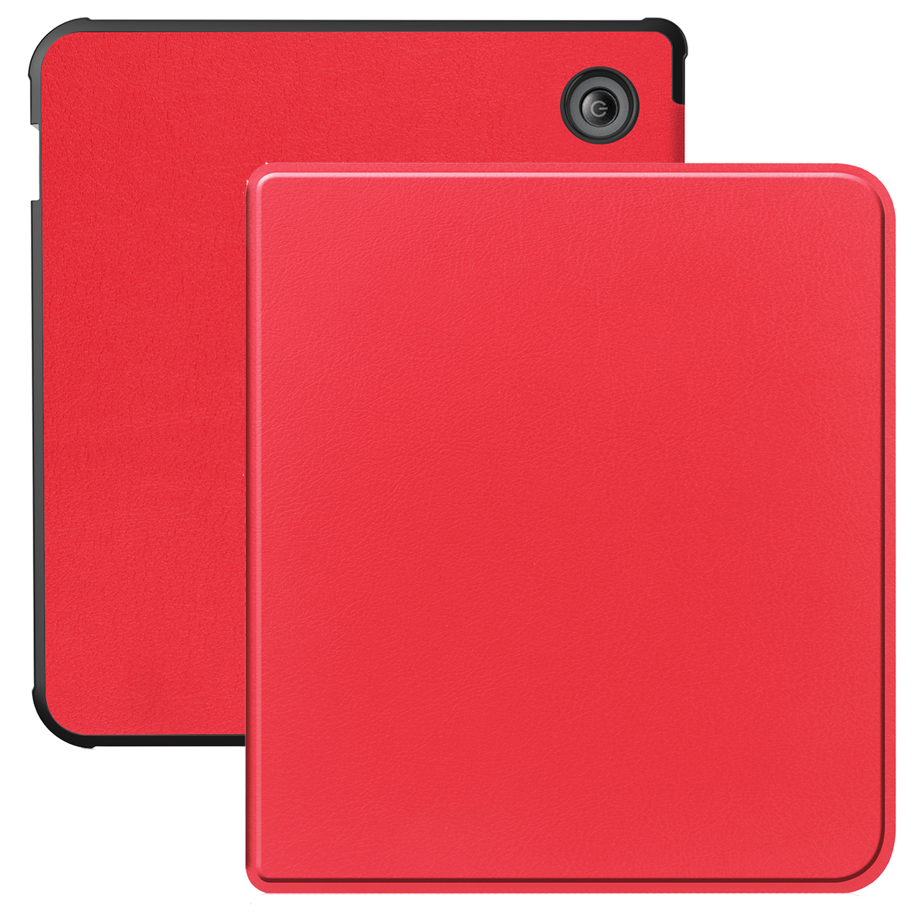 BASEY. Hoes Geschikt voor Kobo Libra Colour Hoesje Bookcase Cover Hoes - Hoesje Geschikt voor Kobo Libra Colour Hoes Cover Case - Rood