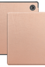 BASEY. Hoes Geschikt voor Kobo Libra Colour Hoesje Bookcase Cover Hoes - Hoesje Geschikt voor Kobo Libra Colour Hoes Cover Case - Rosé Goud