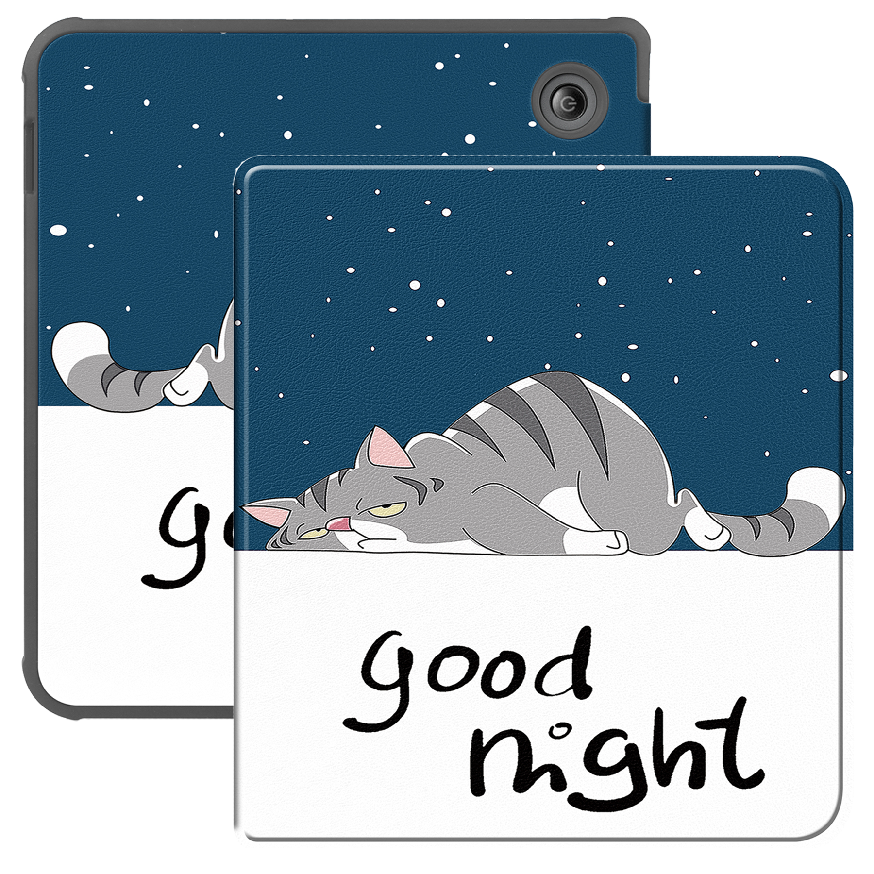 BASEY. Hoes Geschikt voor Kobo Libra Colour Hoesje Bookcase Cover Hoes - Hoesje Geschikt voor Kobo Libra Colour Hoes Cover Case - Kat