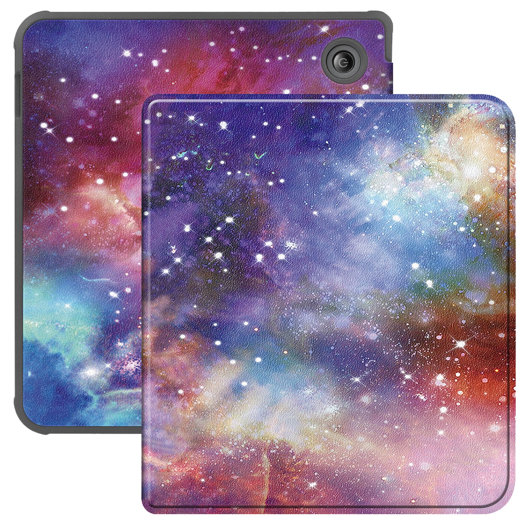 BASEY. Hoes Geschikt voor Kobo Libra Colour Hoesje Bookcase Cover Hoes - Hoesje Geschikt voor Kobo Libra Colour Hoes Cover Case - Galaxy