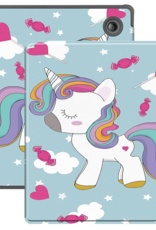 BASEY. Hoes Geschikt voor Kobo Libra Colour Hoesje Bookcase Cover Hoes - Hoesje Geschikt voor Kobo Libra Colour Hoes Cover Case - Eenhoorn