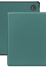BASEY. Hoes Geschikt voor Kobo Libra Colour Hoesje Bookcase Cover Hoes - Hoesje Geschikt voor Kobo Libra Colour Hoes Cover Case - Donkergroen