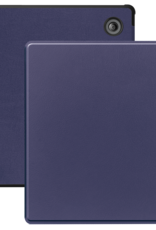 BASEY. Hoes Geschikt voor Kobo Libra Colour Hoesje Bookcase Cover Hoes - Hoesje Geschikt voor Kobo Libra Colour Hoes Cover Case - Donkerblauw