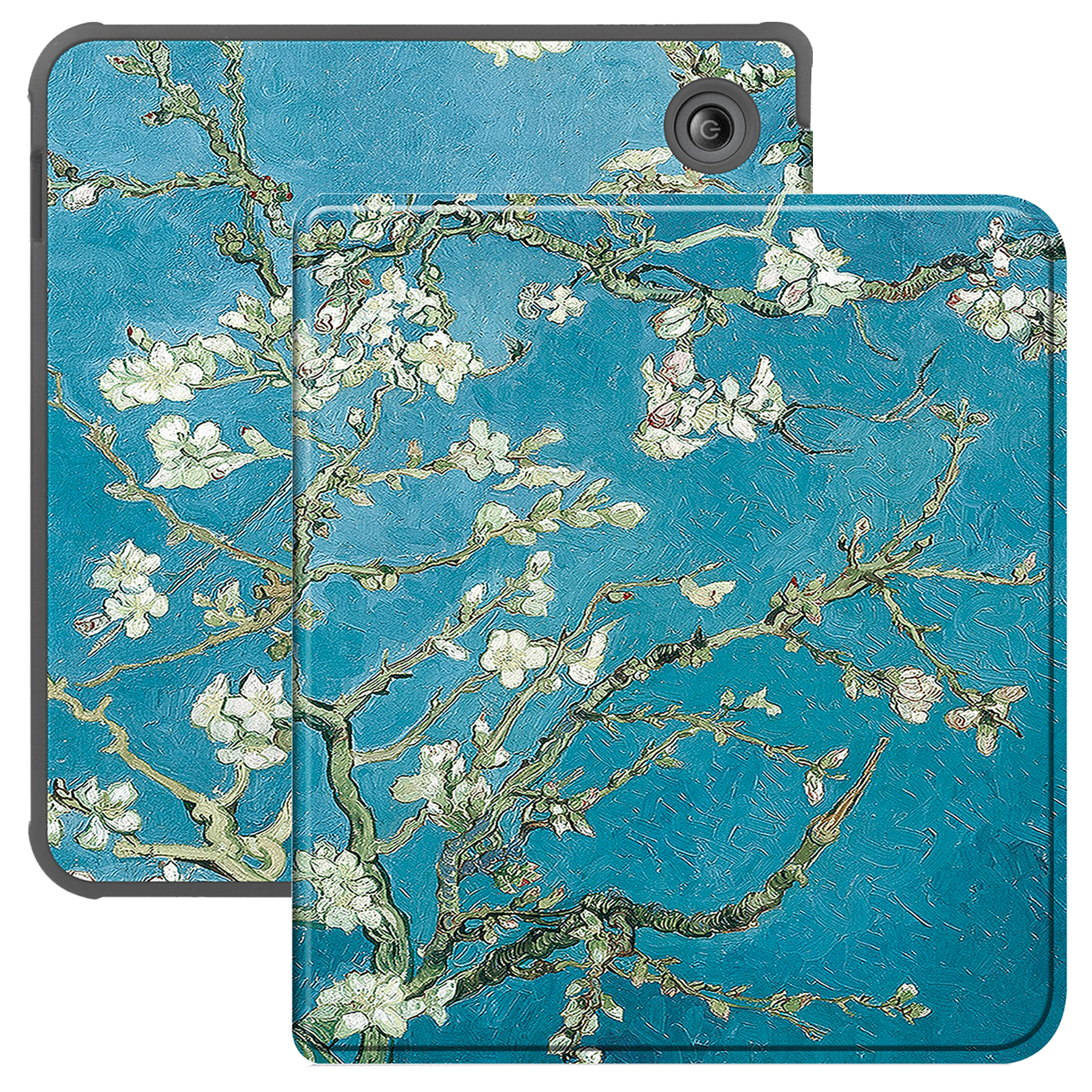 BASEY. Hoes Geschikt voor Kobo Libra Colour Hoesje Bookcase Cover Hoes - Hoesje Geschikt voor Kobo Libra Colour Hoes Cover Case - Bloesem