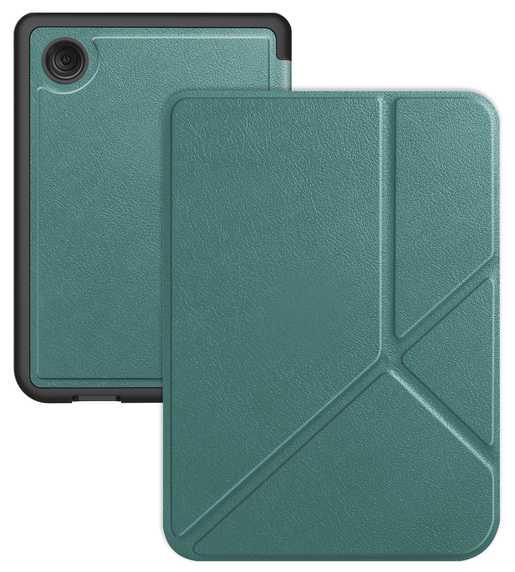 BASEY. Hoes Geschikt voor Kobo Clara Colour Hoesje Bookcase Cover Hoes Trifold - Hoesje Geschikt voor Kobo Clara Colour Hoes Cover Case - Donkergroen