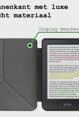 BASEY. Hoes Geschikt voor Kobo Clara Colour Hoesje Bookcase Cover Hoes Trifold - Hoesje Geschikt voor Kobo Clara Colour Hoes Cover Case - Rood