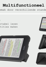 BASEY. Hoes Geschikt voor Kobo Clara Colour Hoesje Bookcase Cover Hoes Trifold - Hoesje Geschikt voor Kobo Clara Colour Hoes Cover Case - Zwart