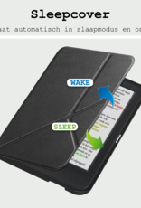 BASEY. Hoes Geschikt voor Kobo Clara Colour Hoesje Bookcase Cover Hoes Trifold - Hoesje Geschikt voor Kobo Clara Colour Hoes Cover Case - Zwart