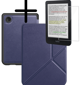 BASEY. BASEY. Kobo Clara Colour Hoesje Trifold Met Screenprotector - Donkerblauw