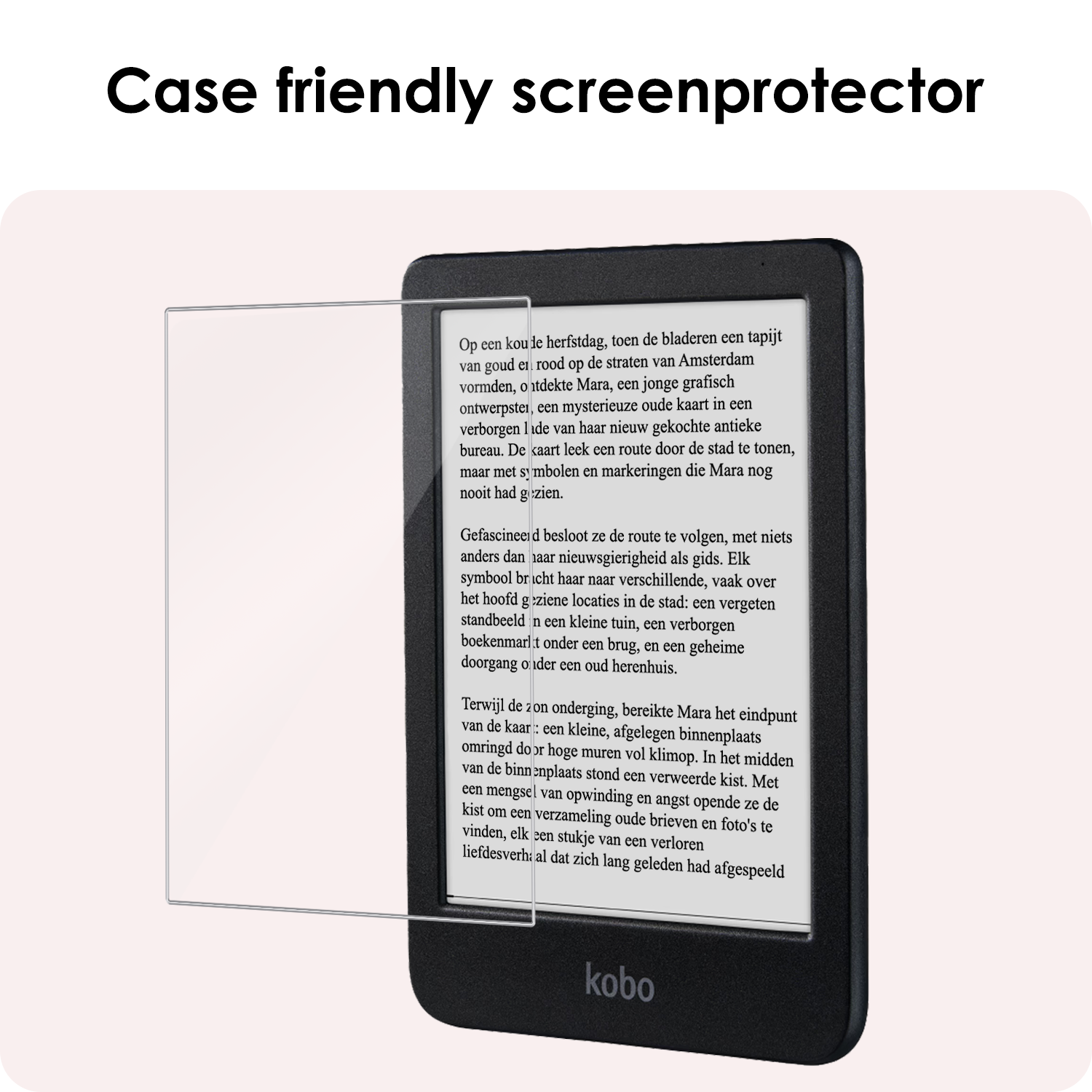 NoXx Hoes Geschikt voor Kobo Clara BW Hoesje Bookcase Cover Book Case Hoes Cover Trifold Met Screenprotector - Grijs