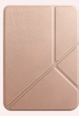NoXx Hoes Geschikt voor Kobo Clara BW Hoesje Bookcase Cover Book Case Hoes Cover Trifold Met Screenprotector - Rosé Goud
