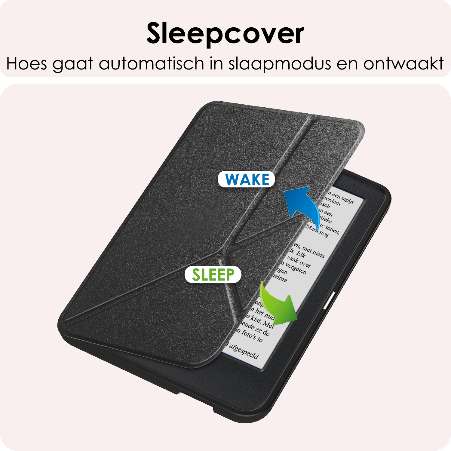 NoXx Hoes Geschikt voor Kobo Clara BW Hoesje Bookcase Cover Book Case Hoes Cover Trifold - Zwart