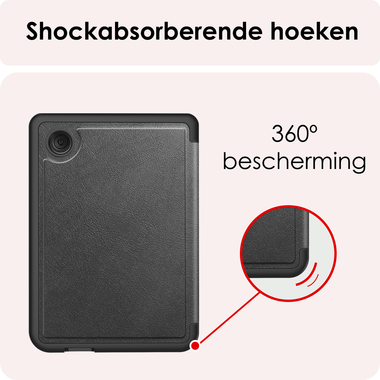 NoXx Hoes Geschikt voor Kobo Clara BW Hoesje Bookcase Cover Book Case Hoes Cover Trifold - Zwart