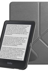 NoXx Hoes Geschikt voor Kobo Clara BW Hoesje Bookcase Cover Book Case Hoes Cover Trifold - Grijs