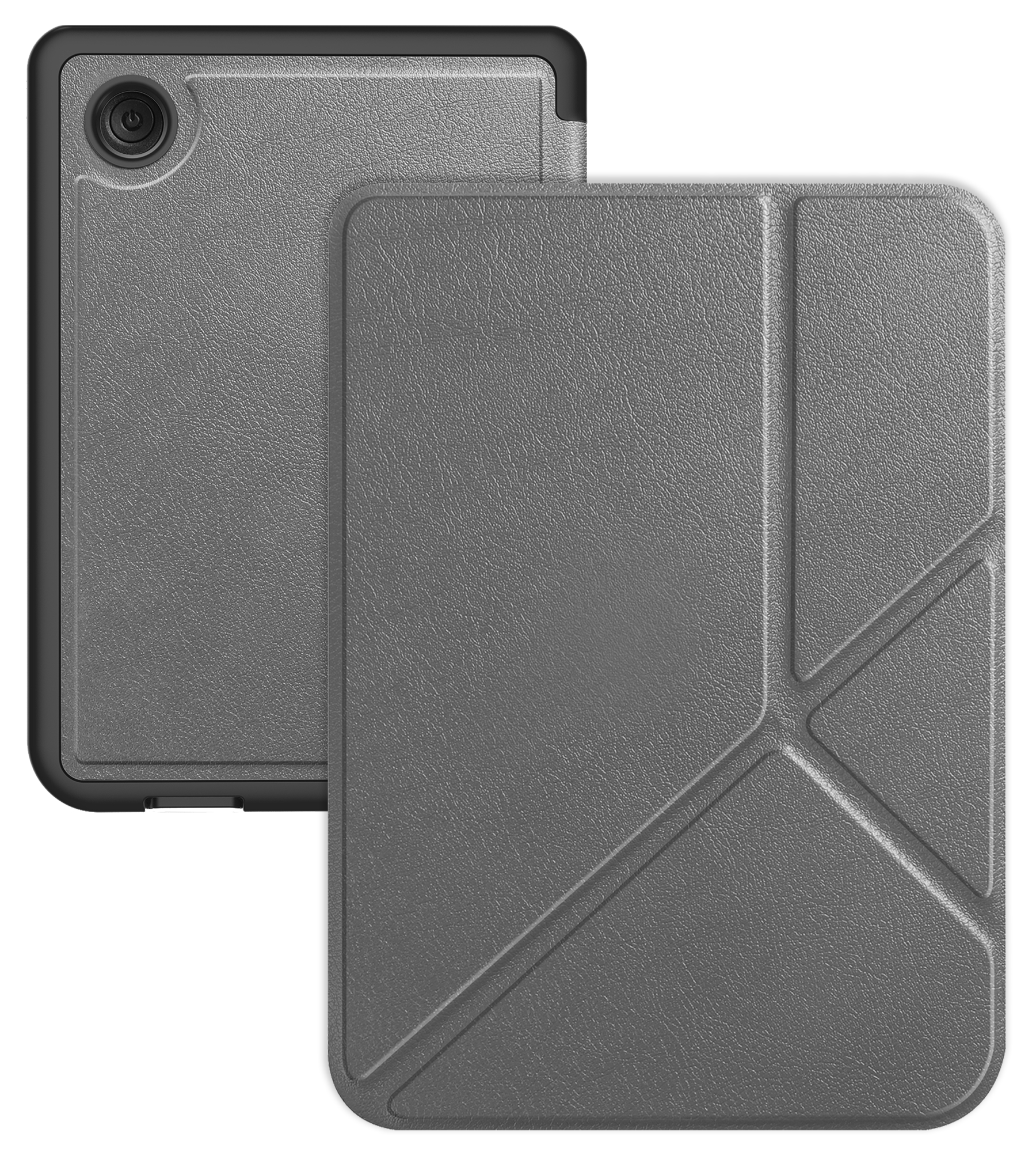 BASEY. Hoes Geschikt voor Kobo Clara BW Hoesje Bookcase Cover Hoes Trifold - Hoesje Geschikt voor Kobo Clara BW Hoes Cover Case - Grijs