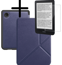 BASEY. BASEY. Kobo Clara BW Hoesje Trifold Met Screenprotector - Donkerblauw