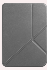 NoXx Hoes Geschikt voor Kobo Clara Colour Hoesje Bookcase Cover Book Case Hoes Cover Trifold Met Screenprotector - Grijs