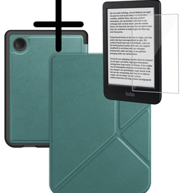 BASEY. BASEY. Kobo Clara BW Hoesje Trifold Met Screenprotector - Donkergroen