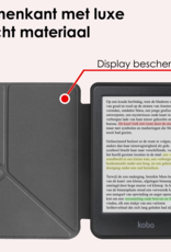 NoXx Hoes Geschikt voor Kobo Clara Colour Hoesje Bookcase Cover Book Case Hoes Cover Trifold Met Screenprotector - Donkergroen