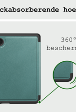 BASEY. Hoes Geschikt voor Kobo Clara BW Hoesje Bookcase Cover Hoes Trifold Met Screenprotector - Hoesje Geschikt voor Kobo Clara BW Hoes Cover Case - Donkergroen