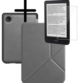 BASEY. BASEY. Kobo Clara BW Hoesje Trifold Met Screenprotector - Grijs