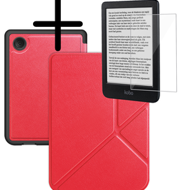 BASEY. BASEY. Kobo Clara BW Hoesje Trifold Met Screenprotector - Rood
