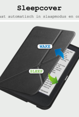 BASEY. Hoes Geschikt voor Kobo Clara BW Hoesje Bookcase Cover Hoes Trifold Met Screenprotector - Hoesje Geschikt voor Kobo Clara BW Hoes Cover Case - Zwart
