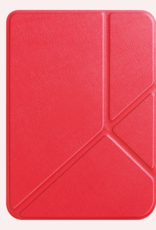 NoXx Hoes Geschikt voor Kobo Clara Colour Hoesje Bookcase Cover Book Case Hoes Cover Trifold - Rood