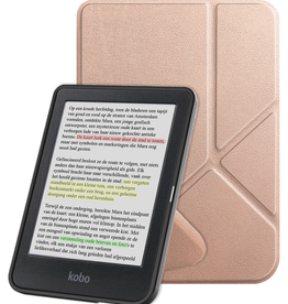 NoXx NoXx Kobo Clara Colour Hoesje Trifold - Rose Goud