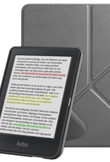 NoXx Hoes Geschikt voor Kobo Clara Colour Hoesje Bookcase Cover Book Case Hoes Cover Trifold - Grijs