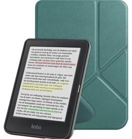 NoXx NoXx Kobo Clara Colour Hoesje Trifold - Donkergroen