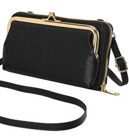 BASEY. BASEY. Telefoontasje met Clip - Zwart