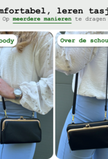 BASEY. Telefoontasje Dames Crossbody Met Clip - Kunstlederen Schoudertas Telefoontasje Met portemonnee - Zwart