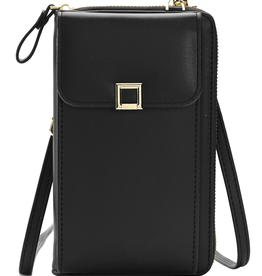 BASEY. BASEY. Telefoontasje met Flap - Zwart