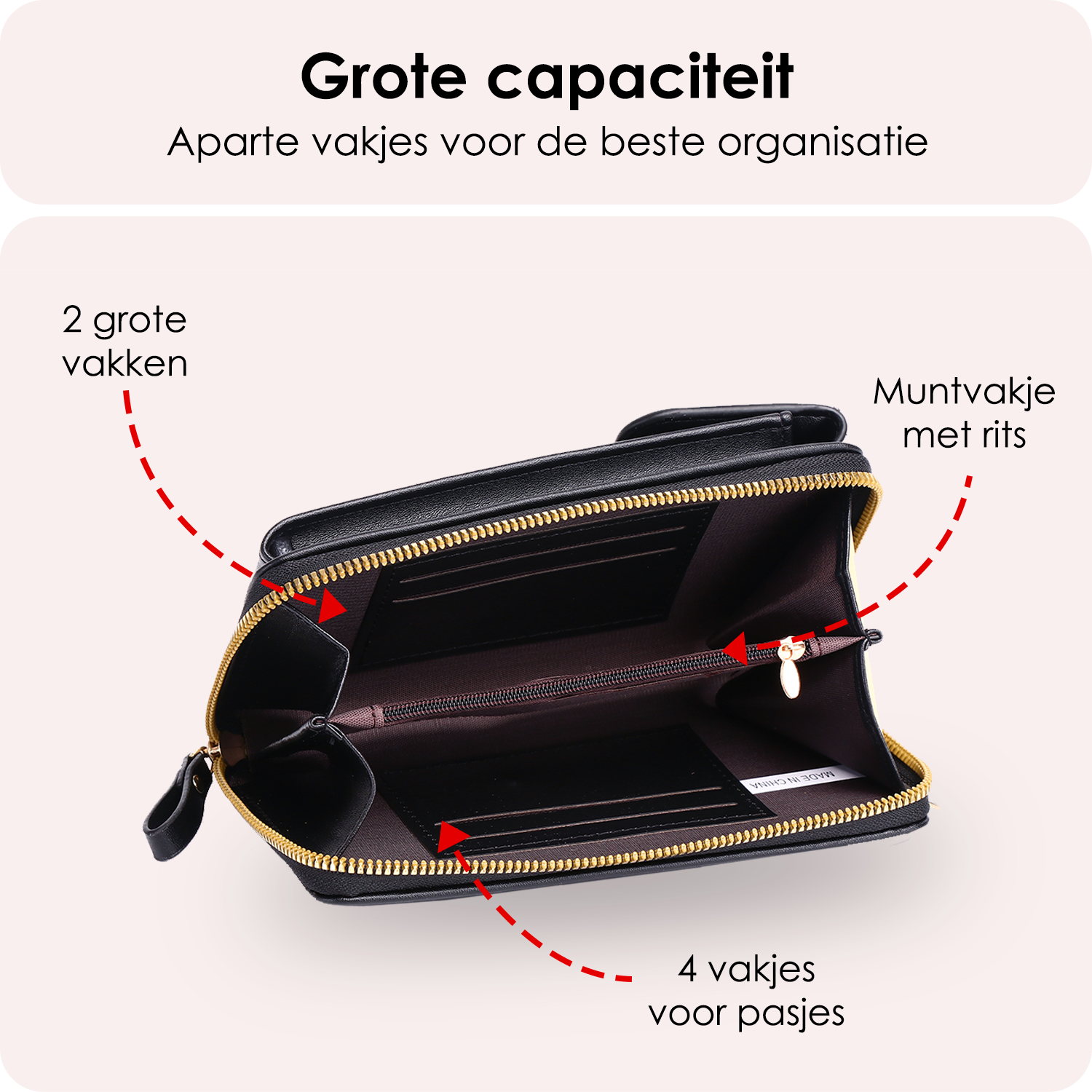 NoXx Schoudertas Dames Telefoontasje - Crossbodytassen Voor Telefoon Kunstlederen Telefoontasjes - Zwart
