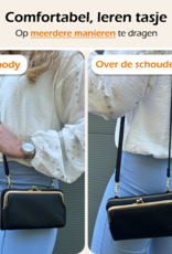 Nomfy Telefoontasje Met portemonnee - Crossbody Tas Dames Met Clip Kunstlederen Schoudertassen Voor Telefoon - Zwart
