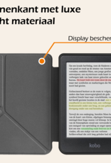 Nomfy Hoesje Geschikt voor Kobo Clara Colour Hoes Book Case Trifold - Hoes Geschikt voor Kobo Clara Colour Hoesje Book Cover - Grijs