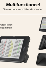 Nomfy Hoesje Geschikt voor Kobo Clara Colour Hoes Book Case Trifold - Hoes Geschikt voor Kobo Clara Colour Hoesje Book Cover - Zwart